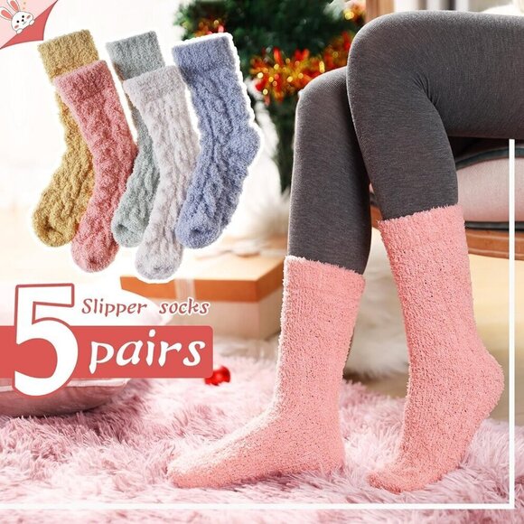 ❤️Women Fuzzy Socks Soft Warm Fluffy Sleep Thermal Plush Casual Cozy Home Socks - Picture 4 of 6